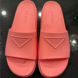 Prada Pink Slide Sandals